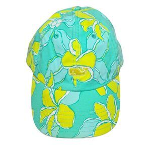 Vineyard Vines Capri Blue Floral Print Baseball Hat